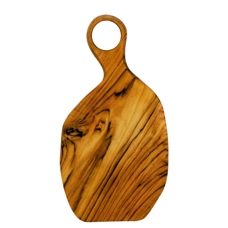 Χειροποίητη Ρακέτα Kοπής Teak, Από Την Συλλογή "Tropical" 40x21 Εκ. - 2 Χειροποίητη Ρακέτα Kοπής Teak, Από Την Συλλογή "Tropical" 40x21 Εκ. - 2