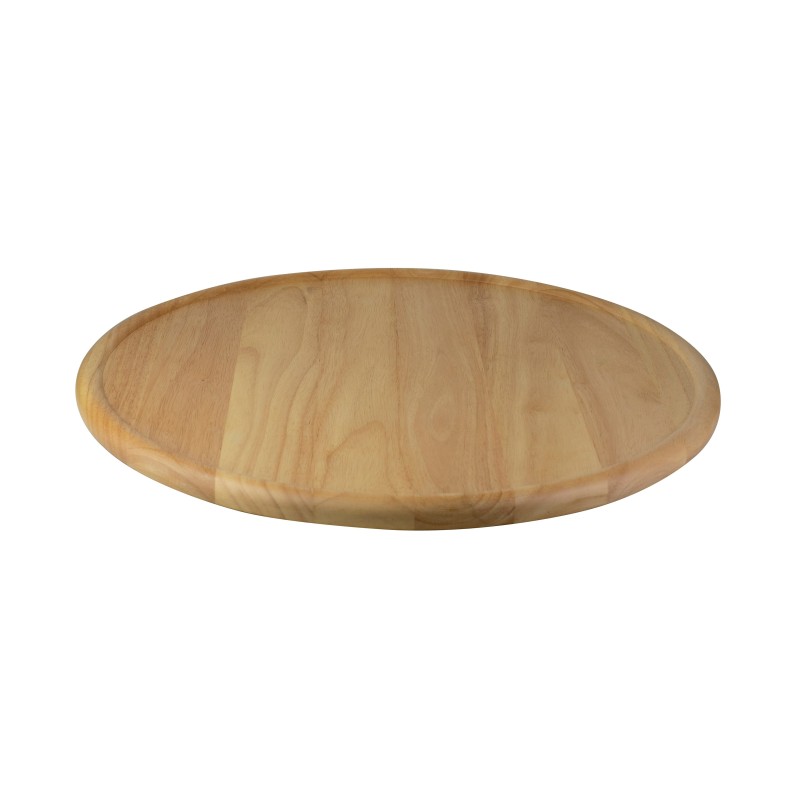 Ξύλινο Στρογγυλό Πιάτο Με Τοίχωμα Από Ξύλο Rubberwood Φ40 Εκ. - 1 Ξύλινο Στρογγυλό Πιάτο Με Τοίχωμα Από Ξύλο Rubberwood Φ40 Εκ. - 1