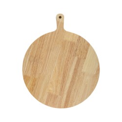 Ξύλινο Πλατώ Πίτσας Από Rubberwood Με Λαβή Φ32, 36 Εκ. - 2
