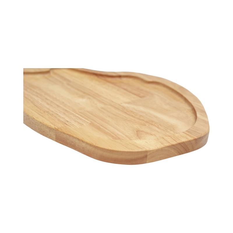 Ξύλινο Πιάτο Rubberwood Ακανόνιστο Με Τοίχωμα & ντιπ 45x28 Εκ. - 2 Ξύλινο Πιάτο Rubberwood Ακανόνιστο Με Τοίχωμα & ντιπ 45x28 Εκ. - 2