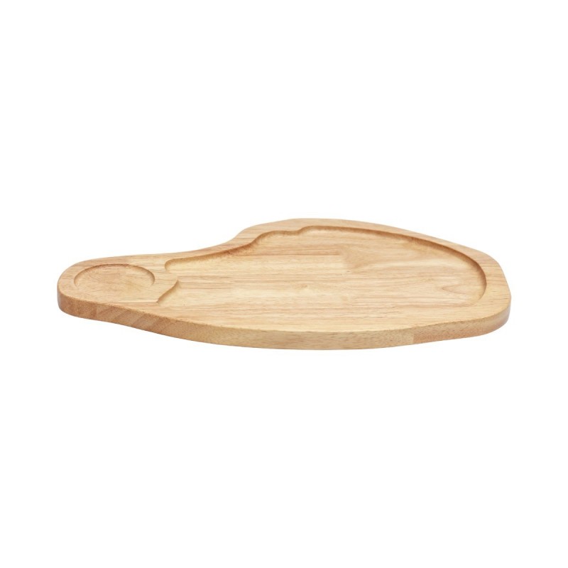 Ξύλινο Πιάτο Rubberwood Ακανόνιστο Με Τοίχωμα & ντιπ 45x28 Εκ. - 5 Ξύλινο Πιάτο Rubberwood Ακανόνιστο Με Τοίχωμα & ντιπ 45x28 Εκ. - 5