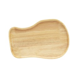 Ξύλινα Ακανόνιστα Πιάτα Rubberwood Με Τοίχωμα 33, 40 εκ. - 1