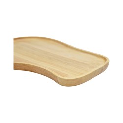 Ξύλινα Ακανόνιστα Πιάτα Rubberwood Με Τοίχωμα 33, 40 εκ. - 5