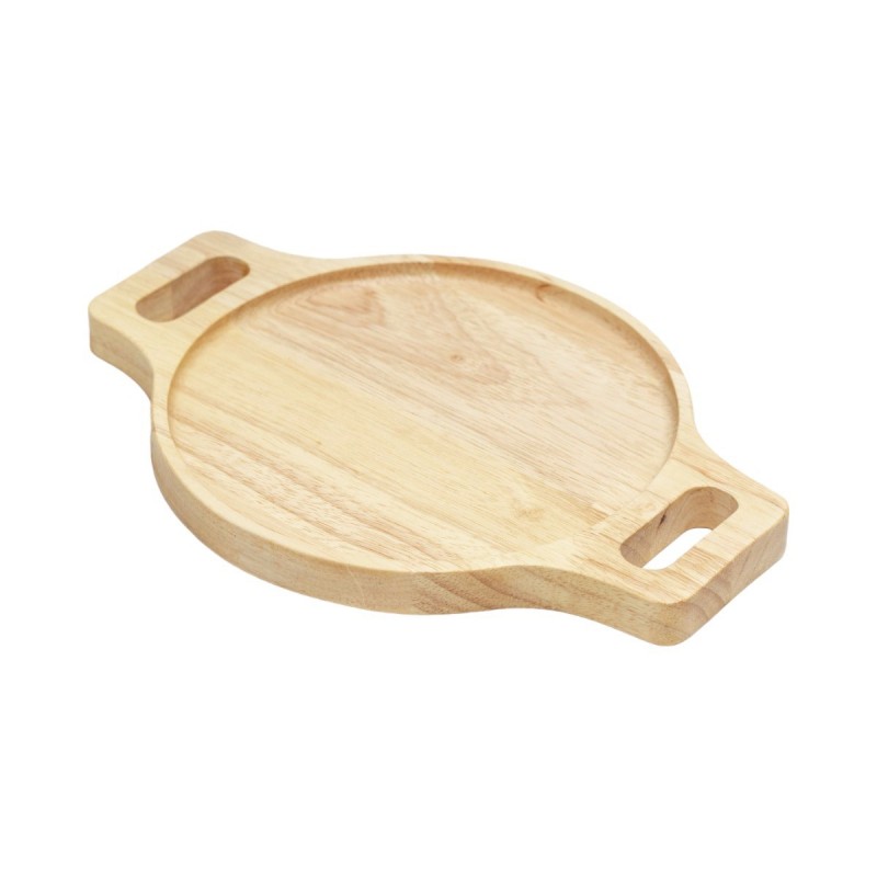 Ξύλινο Στρογγυλό Πιάτο Rubberwood με Τοίχωμα 28x28 Εκ. - 1 Ξύλινο Στρογγυλό Πιάτο Rubberwood με Τοίχωμα 28x28 Εκ. - 1