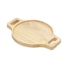 Ξύλινο Στρογγυλό Πιάτο Rubberwood με Τοίχωμα 28x28 Εκ. - 1