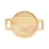 Ξύλινο Στρογγυλό Πιάτο Rubberwood με Τοίχωμα 28x28 Εκ. - 2