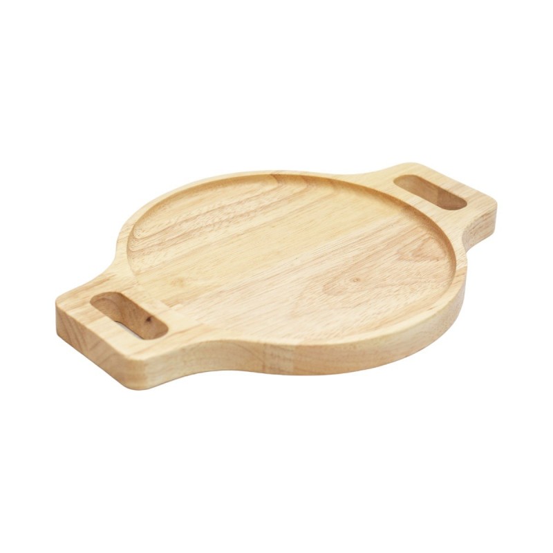 Ξύλινο Στρογγυλό Πιάτο Rubberwood με Τοίχωμα 28x28 Εκ. - 4 Ξύλινο Στρογγυλό Πιάτο Rubberwood με Τοίχωμα 28x28 Εκ. - 4