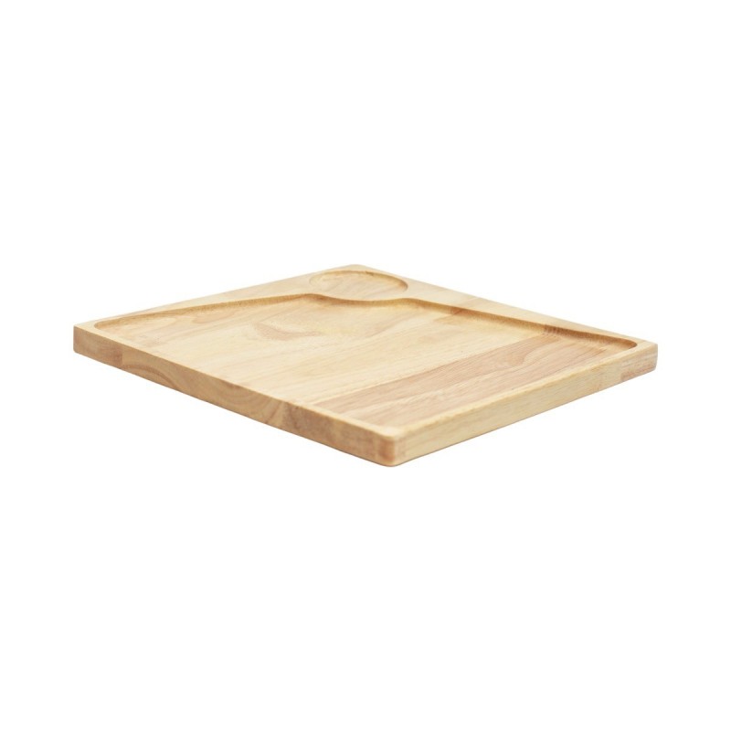 Ξύλινο Πιάτο Rubberwood Τετράγωνο & Θέση για Ντιπ Με Τοίχωμα 25, 30 Εκ. - 1 Ξύλινο Πιάτο Rubberwood Τετράγωνο & Θέση για Ντιπ Με Τοίχωμα 25, 30 Εκ. - 1