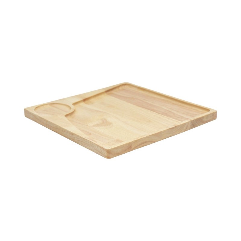 Ξύλινο Πιάτο Rubberwood Τετράγωνο & Θέση για Ντιπ Με Τοίχωμα 25, 30 Εκ. - 3 Ξύλινο Πιάτο Rubberwood Τετράγωνο & Θέση για Ντιπ Με Τοίχωμα 25, 30 Εκ. - 3