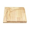 Ξύλινο Πιάτο Rubberwood Τετράγωνο & Θέση για Ντιπ Με Τοίχωμα 25, 30 Εκ. - 6