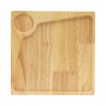 Ξύλινο Πιάτο Rubberwood Τετράγωνο & Θέση για Ντιπ Με Τοίχωμα 25, 30 Εκ. - 8