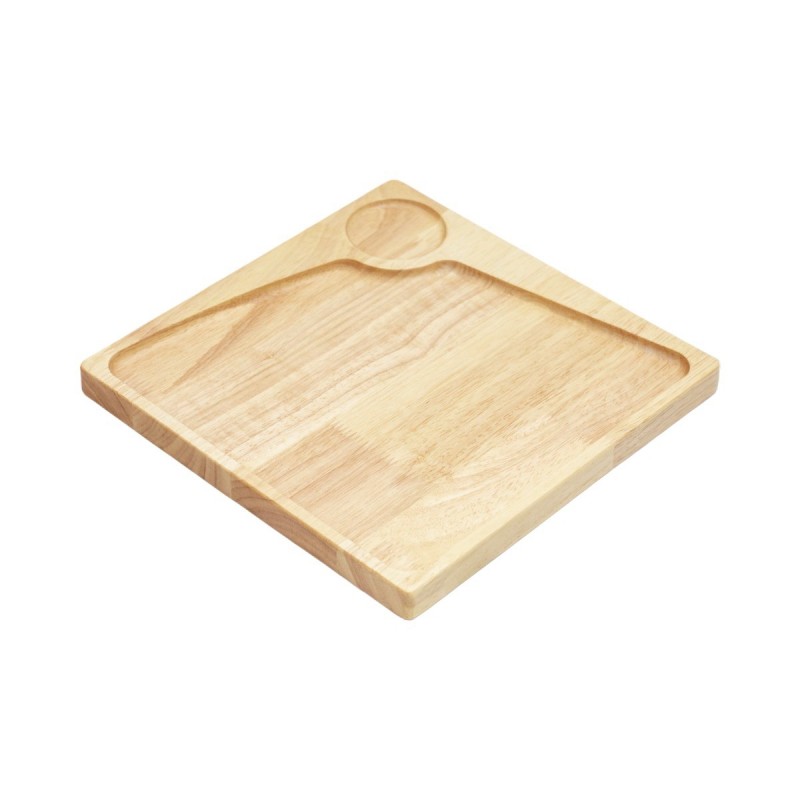 Ξύλινο Πιάτο Rubberwood Τετράγωνο & Θέση για Ντιπ Με Τοίχωμα 25, 30 Εκ. - 9 Ξύλινο Πιάτο Rubberwood Τετράγωνο & Θέση για Ντιπ Με Τοίχωμα 25, 30 Εκ. - 9