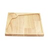 Ξύλινο Πιάτο Rubberwood Τετράγωνο & Θέση για Ντιπ Με Τοίχωμα 25, 30 Εκ. - 10