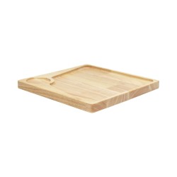 Ξύλινο Πιάτο Rubberwood Τετράγωνο & Θέση για Ντιπ Με Τοίχωμα 25, 30 Εκ. - 11