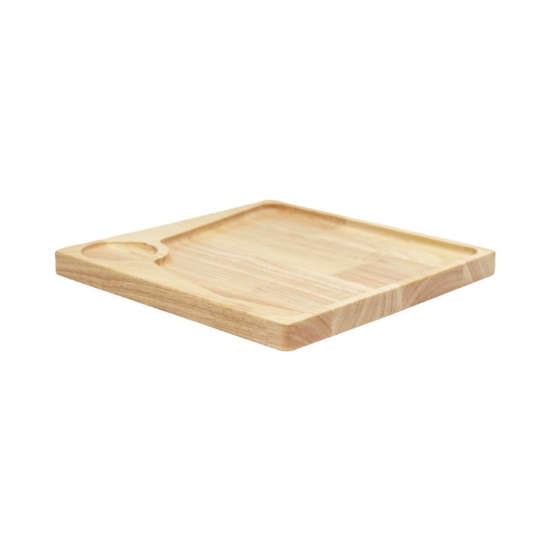 Ξύλινο Πιάτο Rubberwood Τετράγωνο & Θέση για Ντιπ Με Τοίχωμα 25, 30 Εκ. - 11 Ξύλινο Πιάτο Rubberwood Τετράγωνο & Θέση για Ντιπ Με Τοίχωμα 25, 30 Εκ. - 11