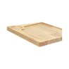 Ξύλινο Πιάτο Rubberwood Τετράγωνο & Θέση για Ντιπ Με Τοίχωμα 25, 30 Εκ. - 12