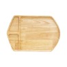 Ξύλινο Πιάτο Άγκυρα Rubberwood Με Τοίχωμα & 2 θέσεις 40x27 εκ. - 2