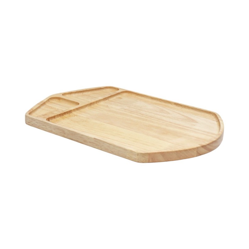 Ξύλινο Πιάτο Άγκυρα Rubberwood Με Τοίχωμα & 2 θέσεις 40x27 εκ. - 4