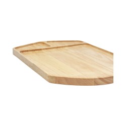 Ξύλινο Πιάτο Άγκυρα Rubberwood Με Τοίχωμα & 2 θέσεις 40x27 εκ. - 5