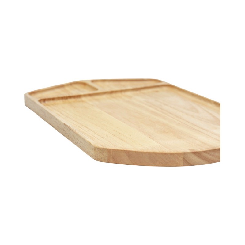 Ξύλινο Πιάτο Άγκυρα Rubberwood Με Τοίχωμα & 2 θέσεις 40x27 εκ. - 5