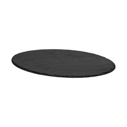 Ξύλινο Στρογγυλό Πλατό Rubberwood Με Πέτρα 34x34 Εκ. - 8