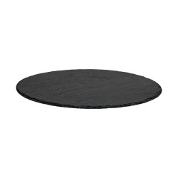 Ξύλινο Στρογγυλό Πλατό Rubberwood Με Πέτρα 34x34 Εκ. - 9