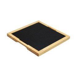 Ξύλινο Τετράγωνο Πλατό Rubberwood Με Πέτρα 29x29 Εκ. - 3