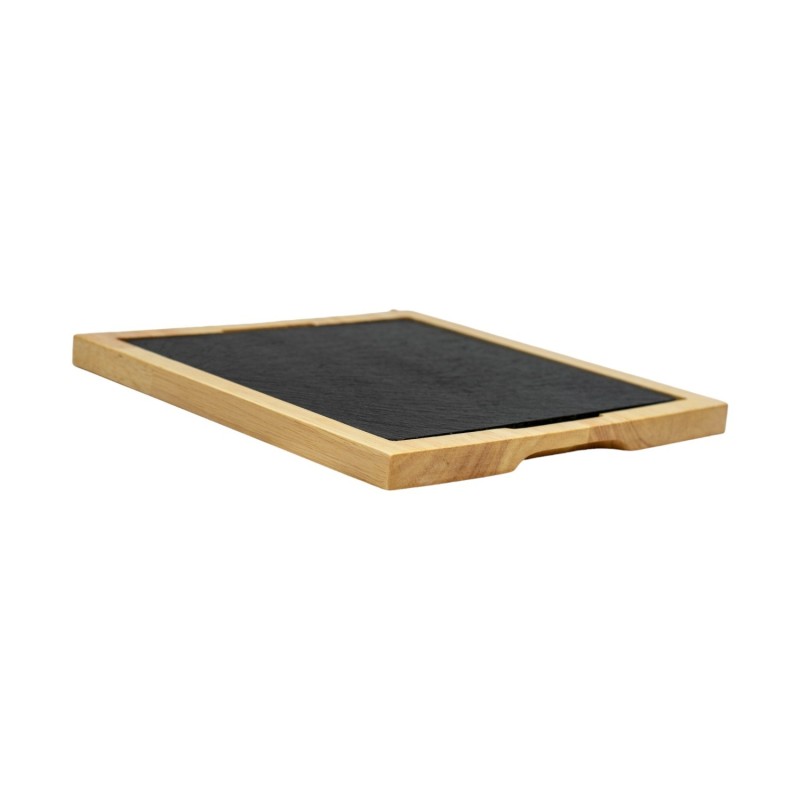 Ξύλινο Τετράγωνο Πλατό Rubberwood Με Πέτρα 29x29 Εκ. - 5 Ξύλινο Τετράγωνο Πλατό Rubberwood Με Πέτρα 29x29 Εκ. - 5
