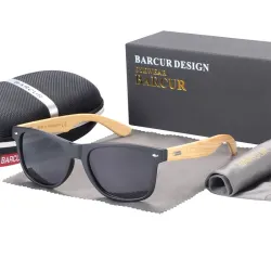 Γυαλιά Ηλίου Bamboo με Μάυρο φακό - 5