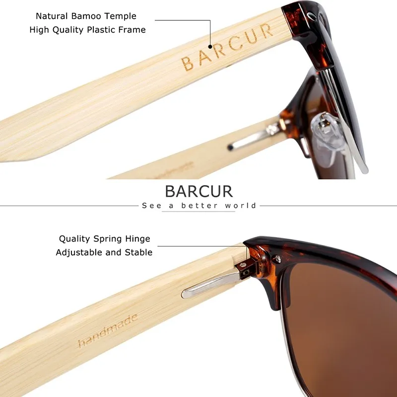 Γυαλιά Ηλίου Leopard με Καφέ Φακό από ξύλο Bamboo - 1 Γυαλιά Ηλίου Leopard με Καφέ Φακό από ξύλο Bamboo - 1