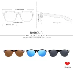 Γυαλιά Ηλίου με μαύρο σκελετό και Polarized Φακό με σκελετό καρυδιάς - 2