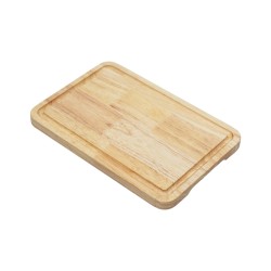 Ξύλινο πλατώ Σερβιρίσματος Rubberwood Με Αυλάκι 33, 42, 50 Εκ. - 29
