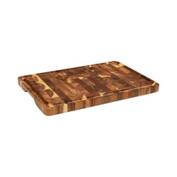 Ξύλινο πλατώ Σερβιρίσματος Mix End Grain Ακακίας Καρυδιάς Rubberowood Με Αυλάκι 35, 40, 45 Εκ. - 4
