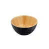 Ξύλινα Μαύρα Μπολ Από Rubberwood 15, 17, 25, 30, 35 Εκ.