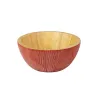 Ξύλινα Κόκκινο Μπολ Από Rubberwood 15, 17, 25, 30, 35 Εκ.