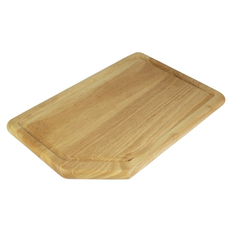 Ξύλινο Πιάτο Rubberwood Με Αυλάκι 36x24 Εκ. - 1 Ξύλινο Πιάτο Rubberwood Με Αυλάκι 36x24 Εκ. - 1