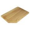 Ξύλινο Πιάτο Rubberwood Με Αυλάκι 36x24 Εκ. - 1