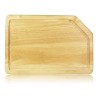 Ξύλινο Πιάτο Rubberwood Με Αυλάκι 36x24 Εκ. - 2