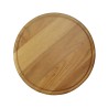 Ξύλινο Στρογγυλό Πιάτο Με Αυλάκι Από Ξύλο Rubberwood Φ26 Εκ. - 2