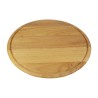 Ξύλινο Στρογγυλό Πιάτο Με Αυλάκι Από Ξύλο Rubberwood Φ26 Εκ. - 1