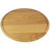 Ξύλινο Στρογγυλό Πιάτο Με Αυλάκι Από Ξύλο Rubberwood Φ45 Εκ. - 1