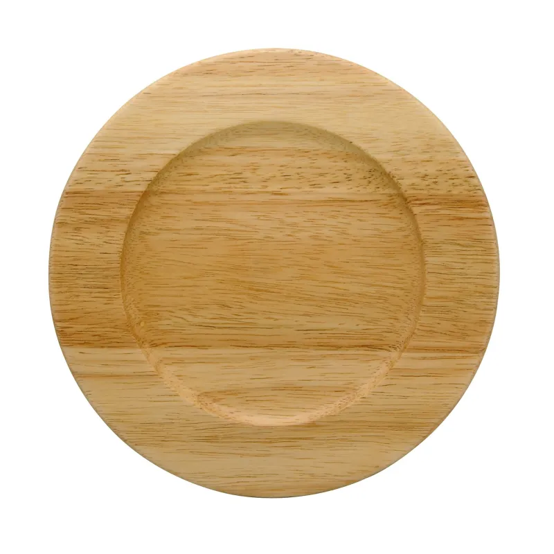 Ξύλινο Πιάτο Rubberwood 20 Εκ. - 3 Ξύλινο Πιάτο Rubberwood 20 Εκ. - 3