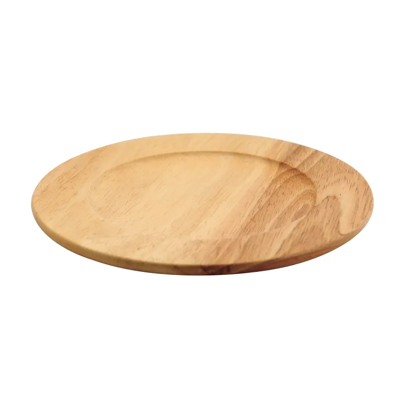 Σετ 4 Ξύλινα Πιάτα Rubberwood 20 Εκ. - 4 Σετ 4 Ξύλινα Πιάτα Rubberwood 20 Εκ. - 4