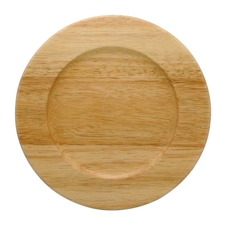 Σετ 4 Ξύλινα Πιάτα Rubberwood 26 Εκ. - 2 Σετ 4 Ξύλινα Πιάτα Rubberwood 26 Εκ. - 2