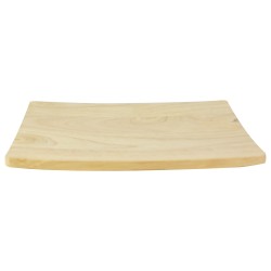Σετ 4 Ξύλινα Πιάτα Τετράγωνα Rubberwood 25 Εκ. - 3