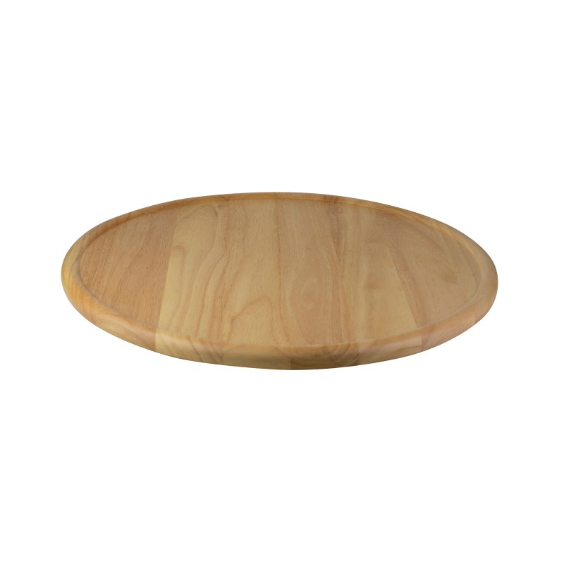 Ξύλινο Στρογγυλό Πιάτο Με Τοίχωμα Από Ξύλο Rubberwood Φ35 Εκ. - 1 Ξύλινο Στρογγυλό Πιάτο Με Τοίχωμα Από Ξύλο Rubberwood Φ35 Εκ. - 1