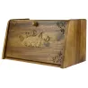 Ξύλινη Ψωμιέρα Σκουρόχρωμη 39x22x21 εκ. - 1