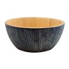 Ξύλινο Μπλε Μπολ Από Rubberwood 25x9 Εκ. - 1