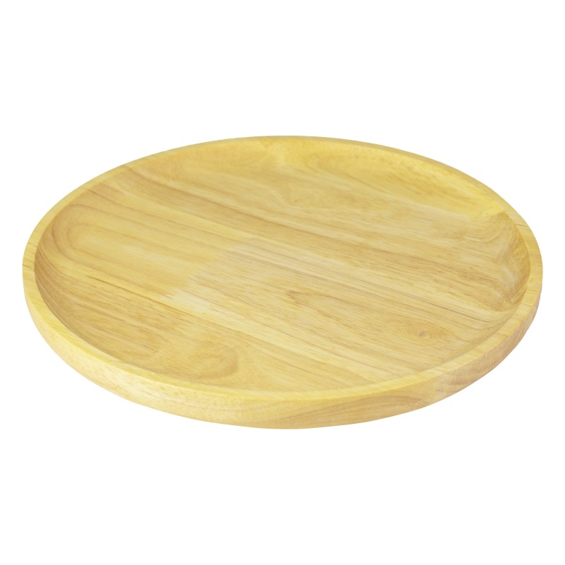 Ξύλινο Πιάτο Rubberwood 25 Εκ. - 3 Ξύλινο Πιάτο Rubberwood 25 Εκ. - 3