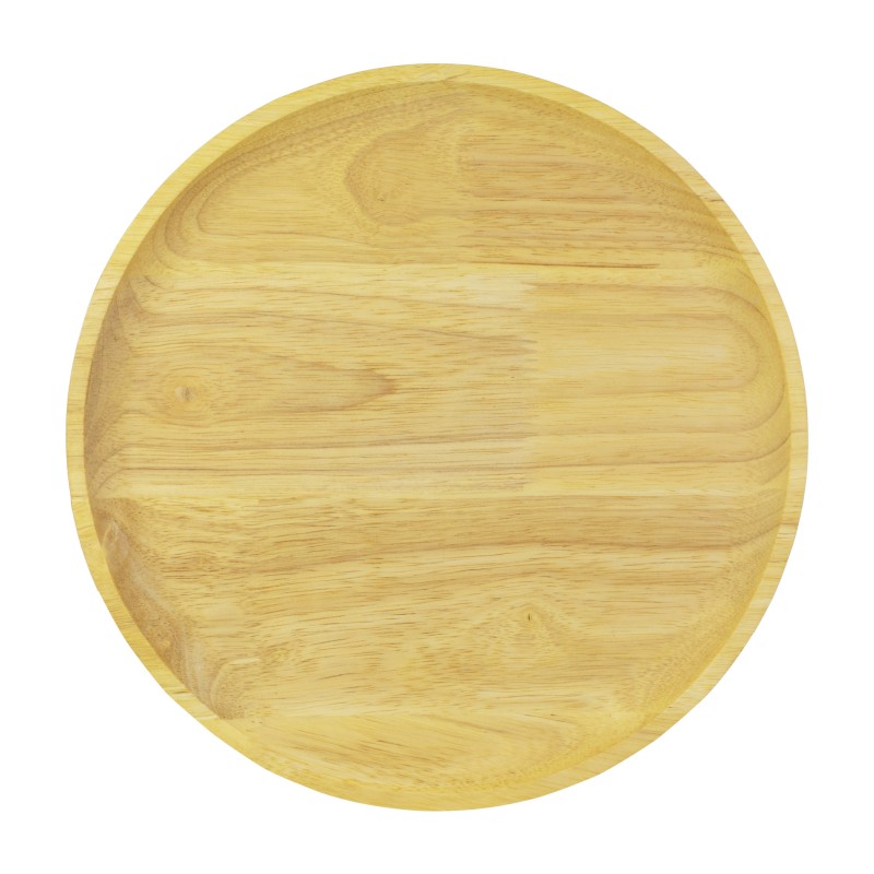Ξύλινο Πιάτο Rubberwood 25 Εκ. - 2 Ξύλινο Πιάτο Rubberwood 25 Εκ. - 2